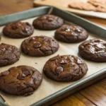 Fudgy brownie mix cookies with chocolate chips