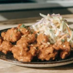 Peanut Chicken with Ginger Slaw