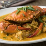 Salted egg yolk mud crab recipe with creamy golden sauce
