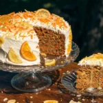 Carrot Coconut Citrus Cake Recipe with orange and lemon glaze