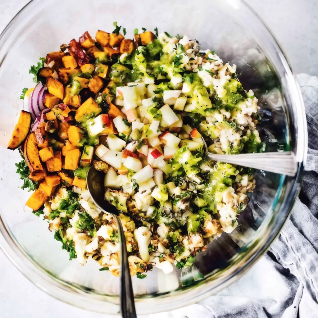 Autumn Glow Salad with Lemon Dressing