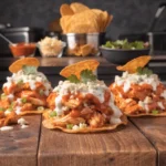 Buffalo Chicken Tostada Stacks