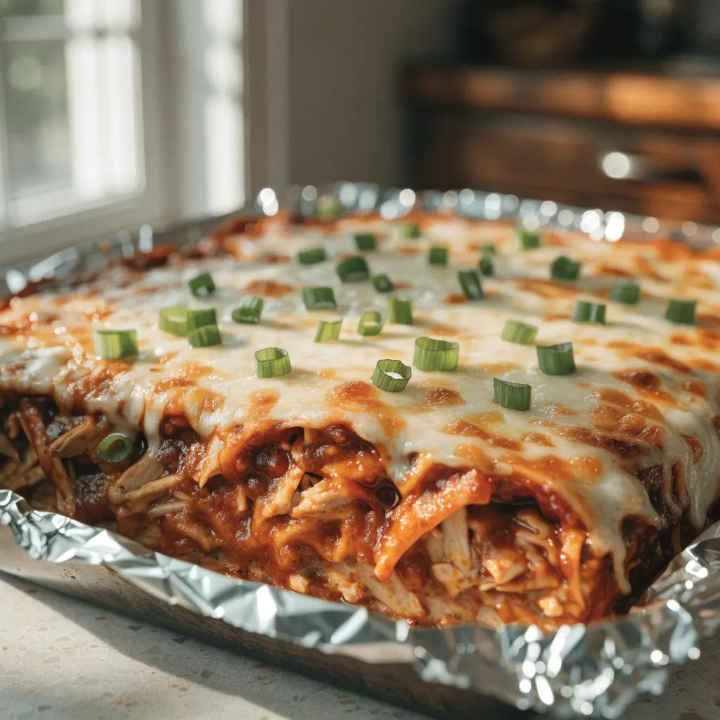 Shredded Chicken Enchilada Casserole recipe