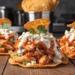 Buffalo Chicken Tostada Stacks