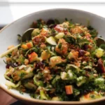 Kale Apple Salad with Crispy Shallots