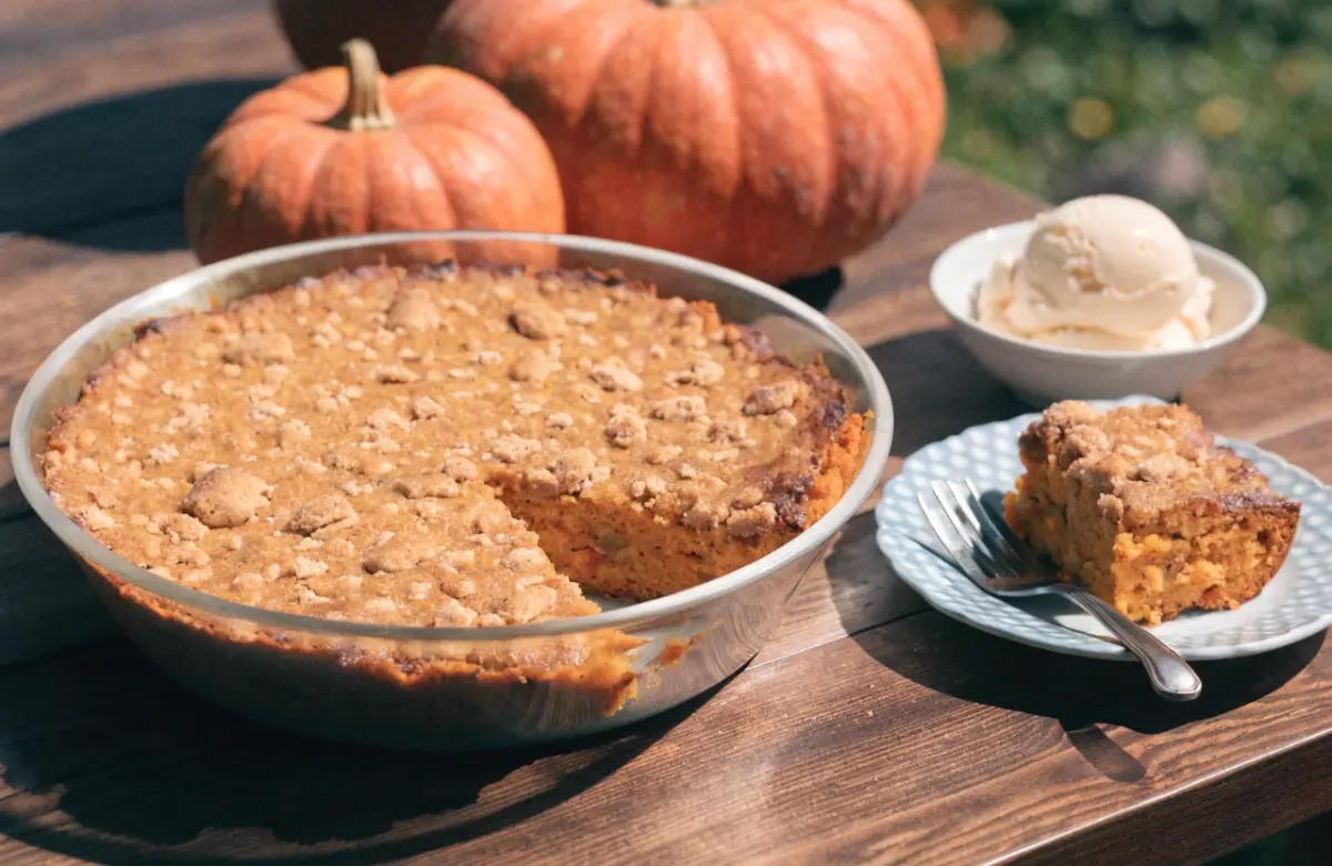 Pumpkin Dump Cake Recipe with pecans