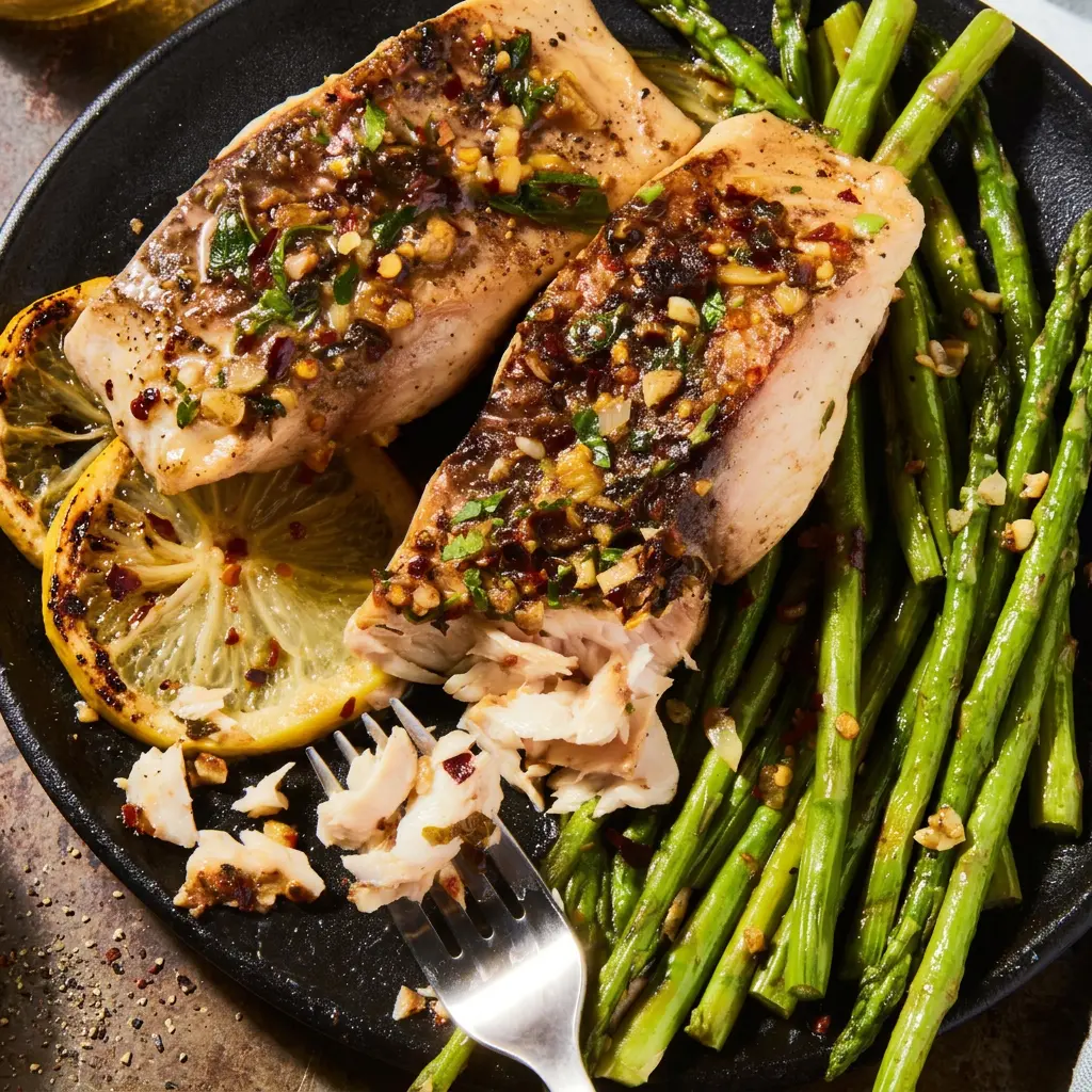 Garlicky Lemon Mahi-Mahi recipe