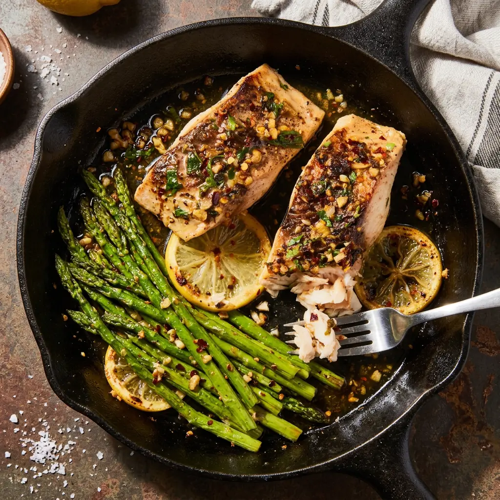 Garlicky Lemon Mahi-Mahi recipe