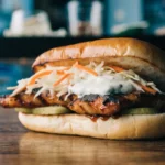 Grilled Fish Sandwich with Slaw & Tzatziki