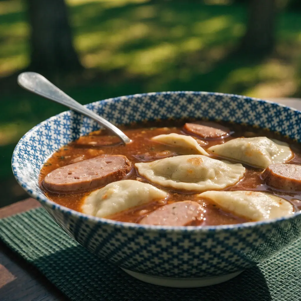 Kielbasa Pierogi Soup