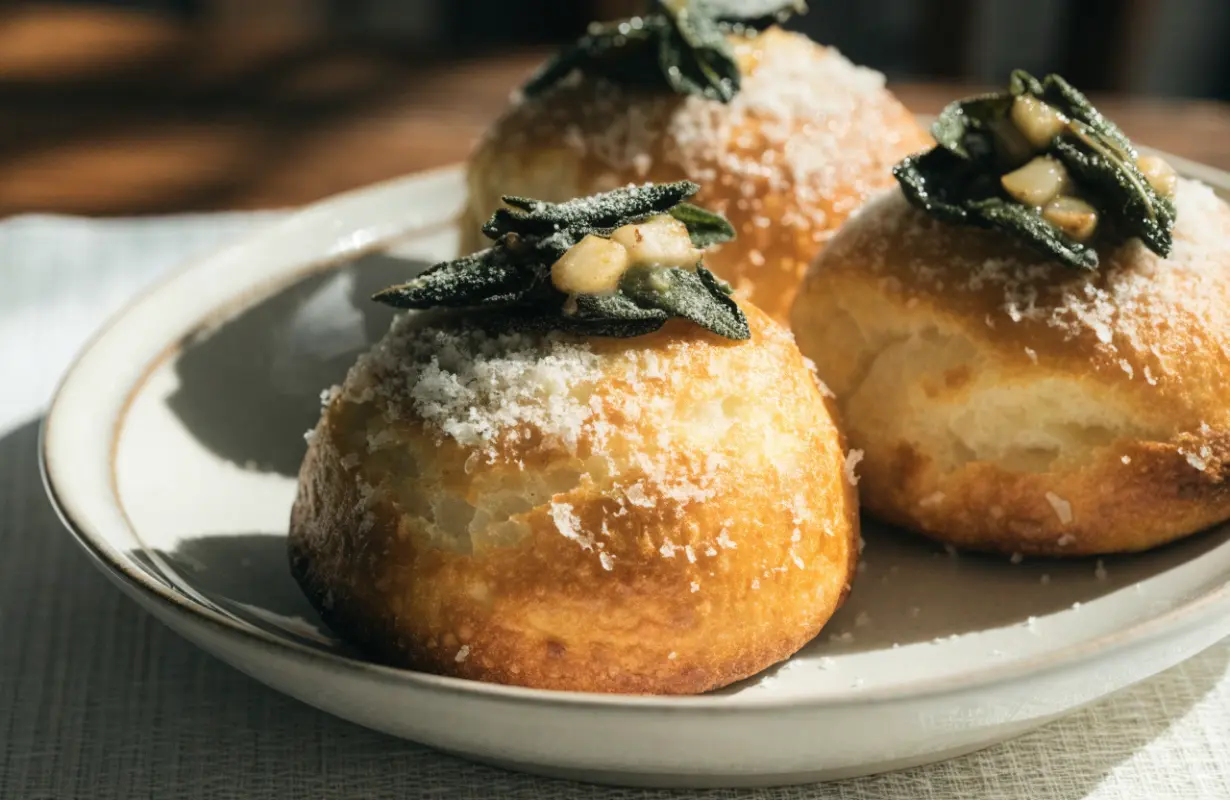 Parmesan Popovers with Crispy Sage Garlic Butter