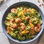 Shrimp and mango salad Recipe with avocado and lime dressing