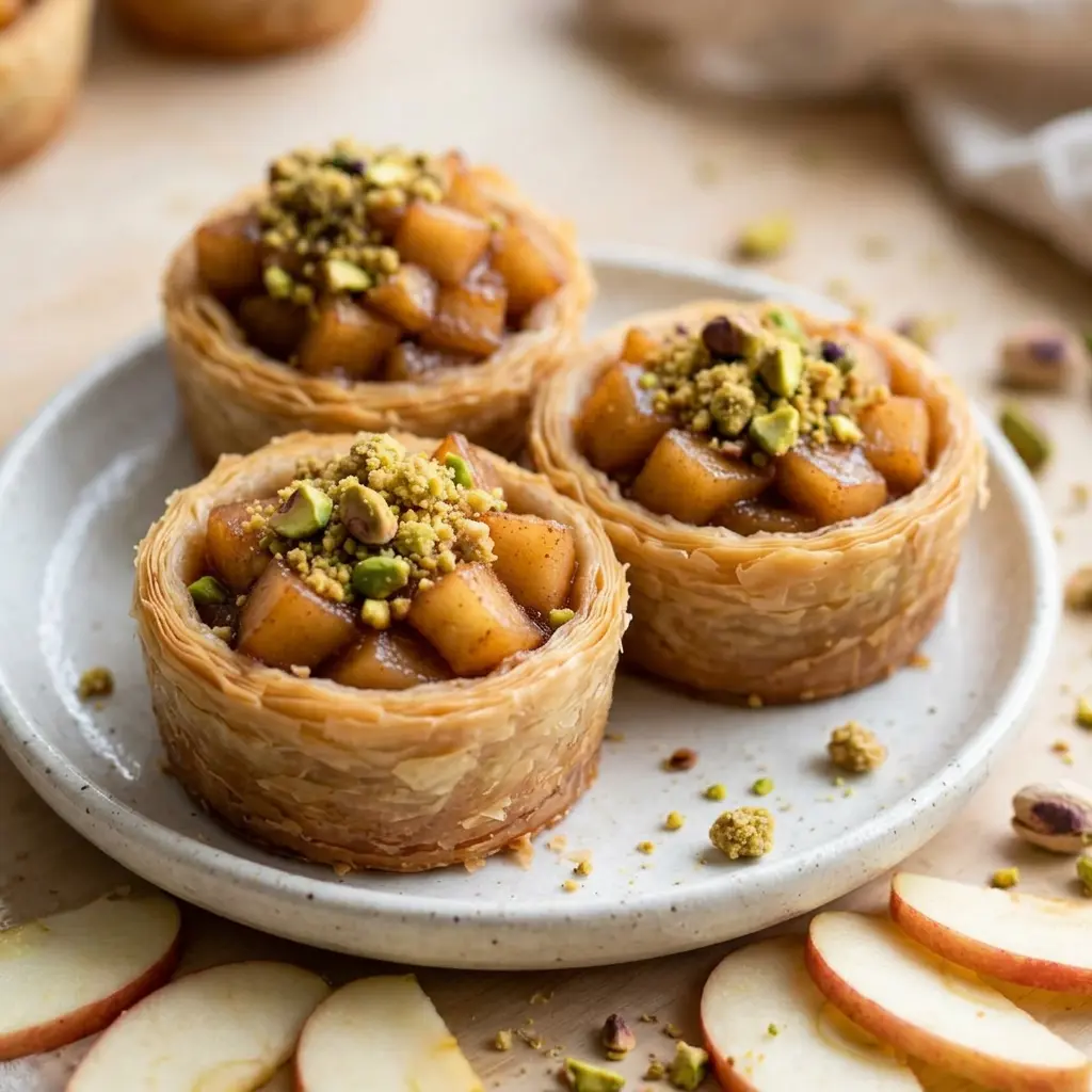 Cardamom-Spiced Apples with Pistachio Crumble