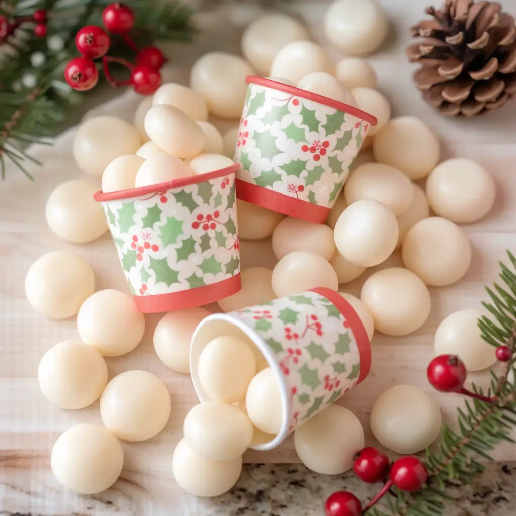 Red, green, and white Christmas butter mints