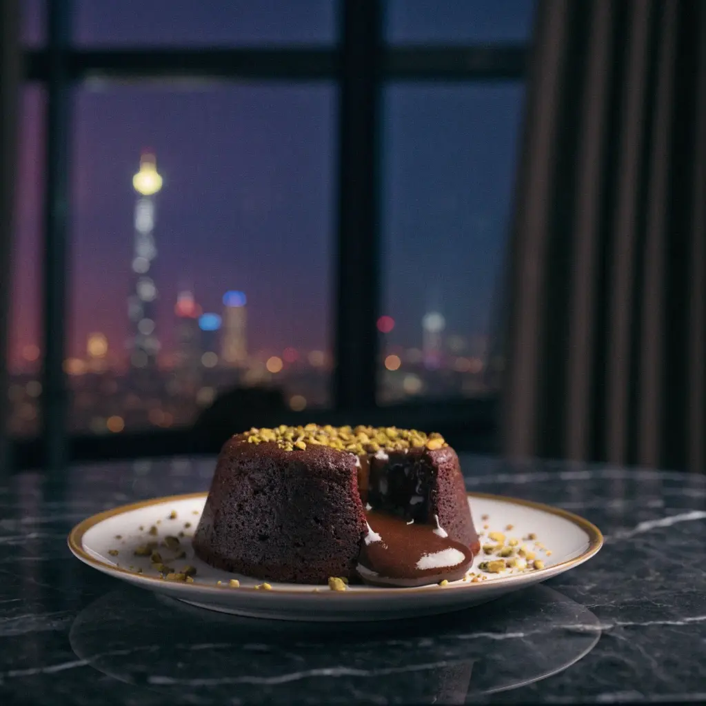 Dubai Chocolate Pistachio Lava Cake