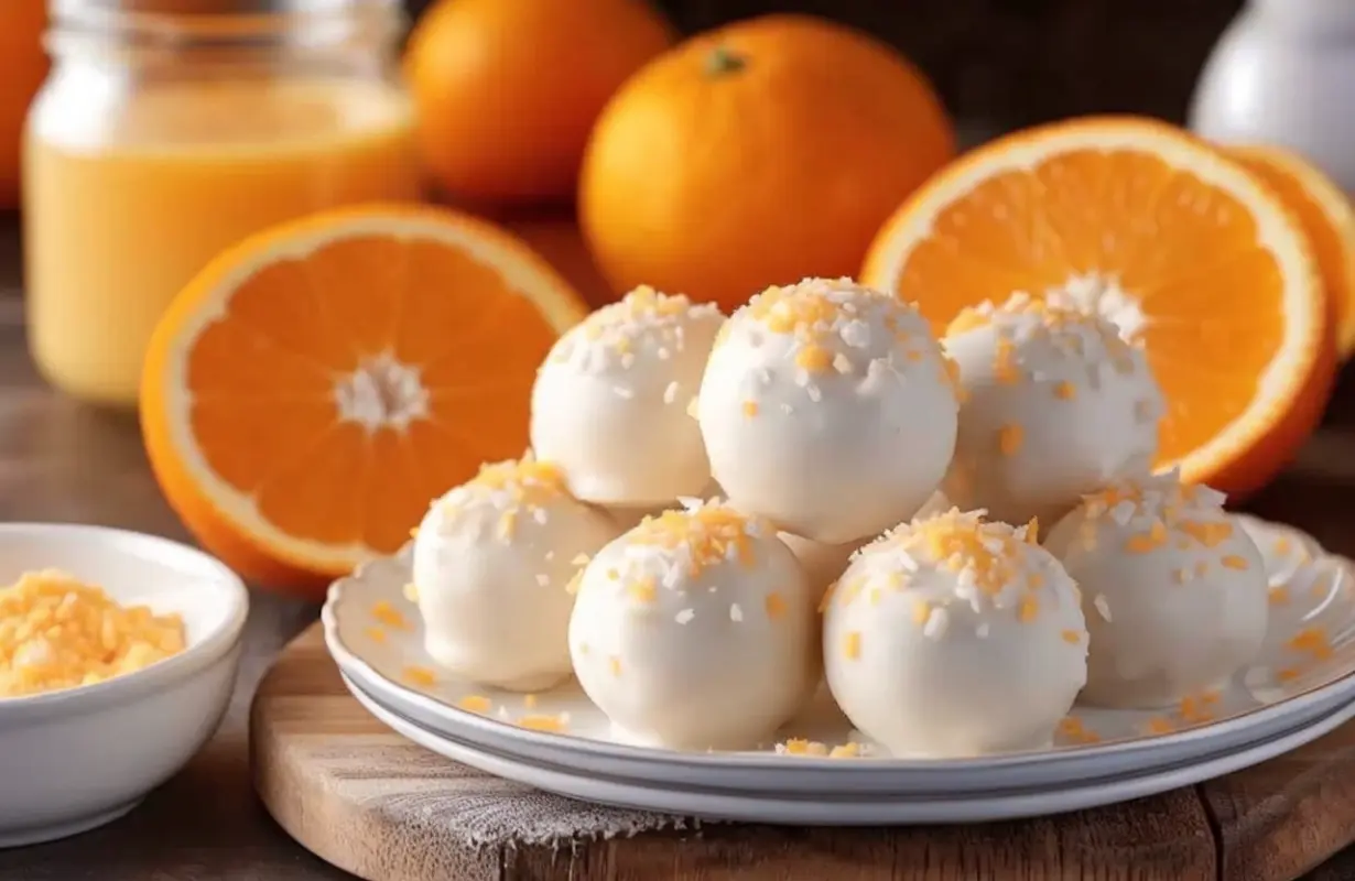 Orange creamsicle truffles recipe with white chocolate